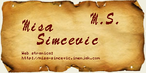 Miša Simčević vizit kartica